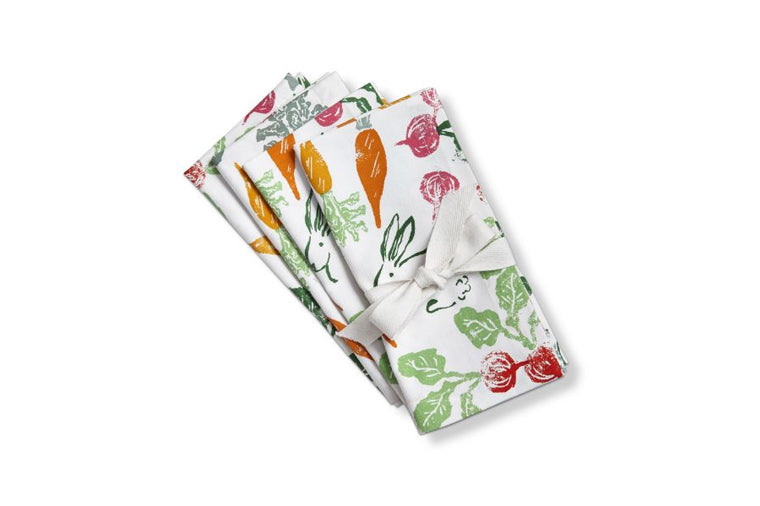 Veggie Bunny Set/4 Napkins - TAG