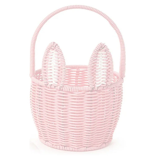 Woven Faux Wicker Easter Bunny Basket