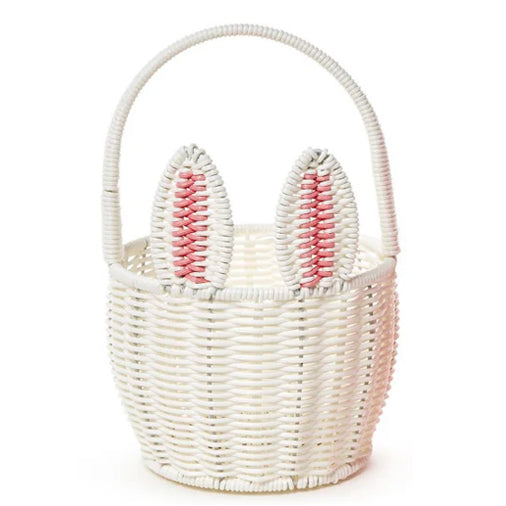 Woven Faux Wicker Easter Bunny Basket