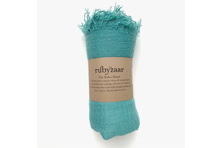 Boho Shawl - Aquamarine