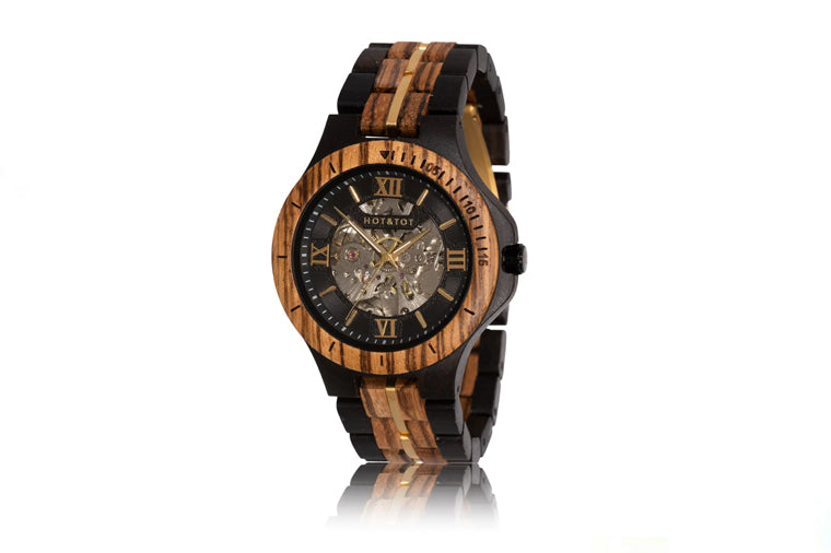 Hot & Tot - Gold Motus Wood Watch