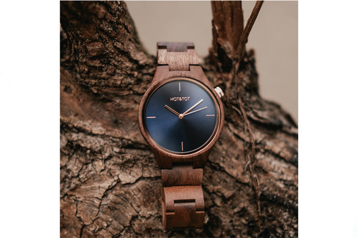 Hot & Tot - Bixie Rose Gold Wood Watch