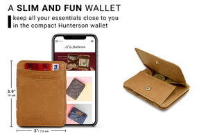 Hunterson Magic Coin Wallet - Cognac