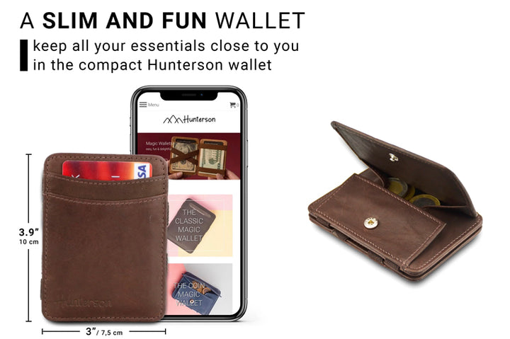 Hunterson Magic Coin Wallet - Brown