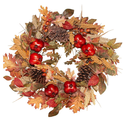 Pinecones & Pomegranates Fall Wreath