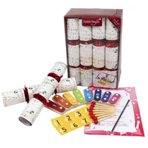 Robin Reed 13" Christmas Crackers, Chime Bars - Box of 8