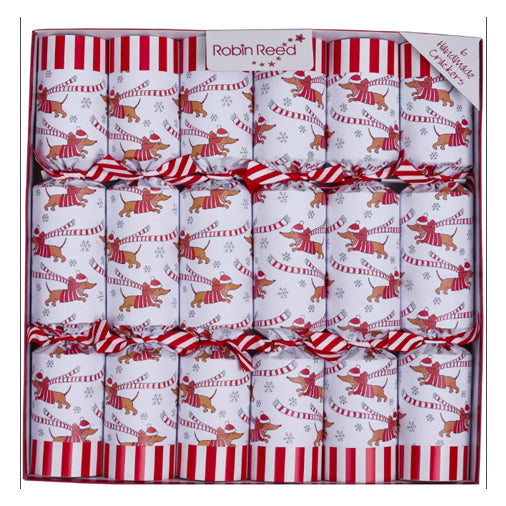 Robin Reed 13" Christmas Crackers, Racing Dogs- Box of 6
