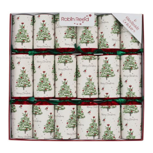 Robin Reed 12" Christmas Crackers, Classic Christmas Tree - Box of 6