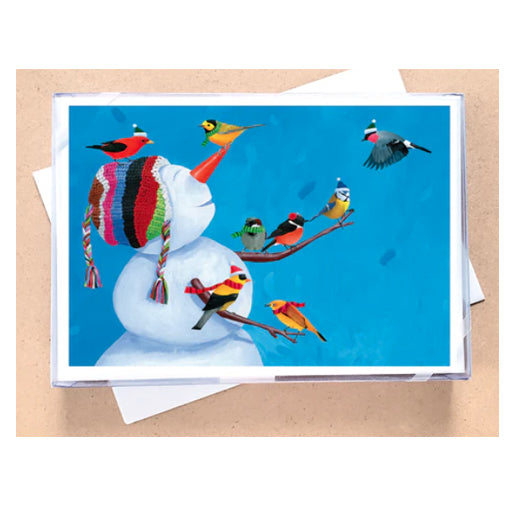 Birdies and Snowman Boxed Holiday Cards