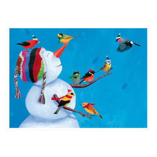 Birdies and Snowman Boxed Holiday Cards
