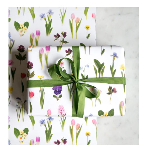Bottle Branch Gift Wrap- Spring Flowers