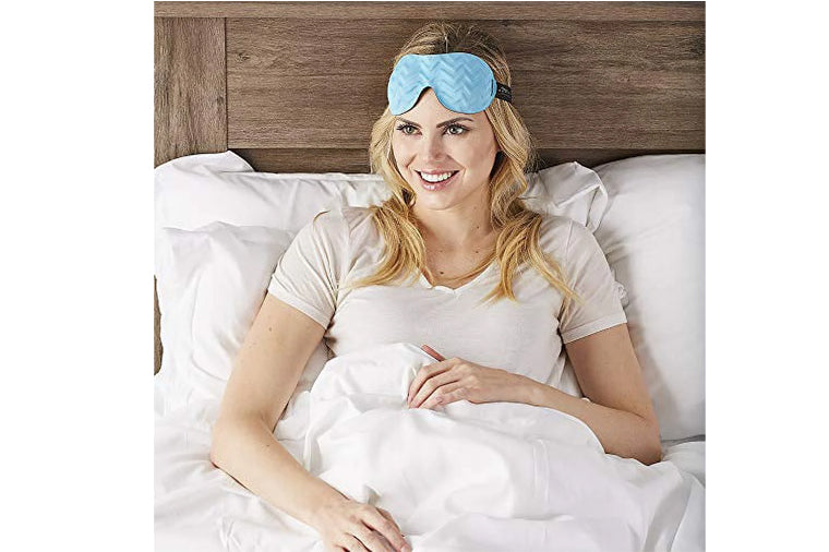 40 Blinks Sleep Mask - Blue Chevron