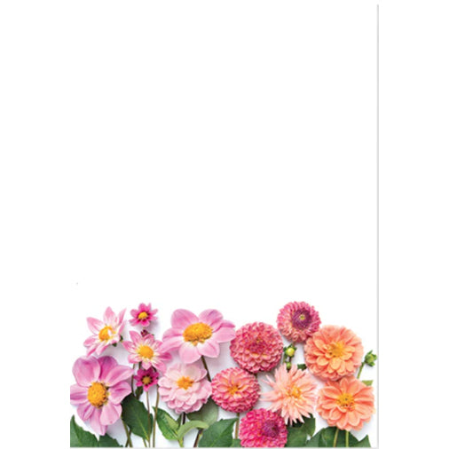 Bottle Branch Large Note Pad- Dahlias