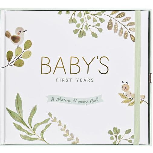 Baby's First Years: A Modern Memory Book with Keepsake Box