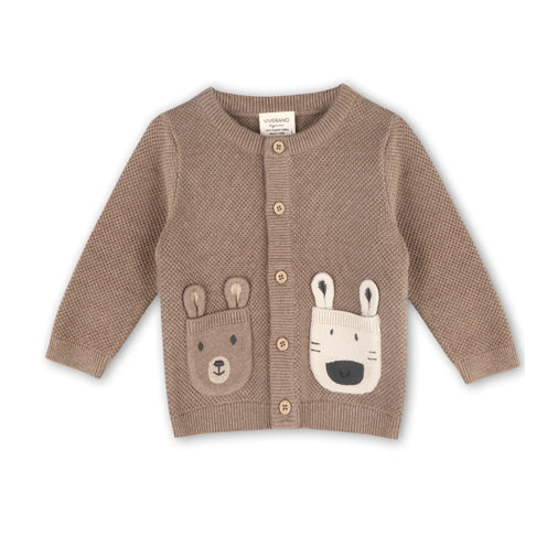 Animal Pocket Button Knit Cardigan - Viverano Organics