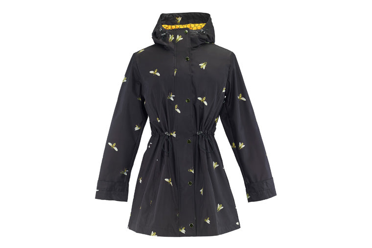 Galleria Bees Black Raincoat