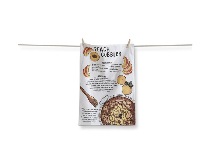 Peach Cobbler Dishtowel - TAG