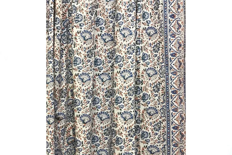 Blue Starflower Shower Curtain