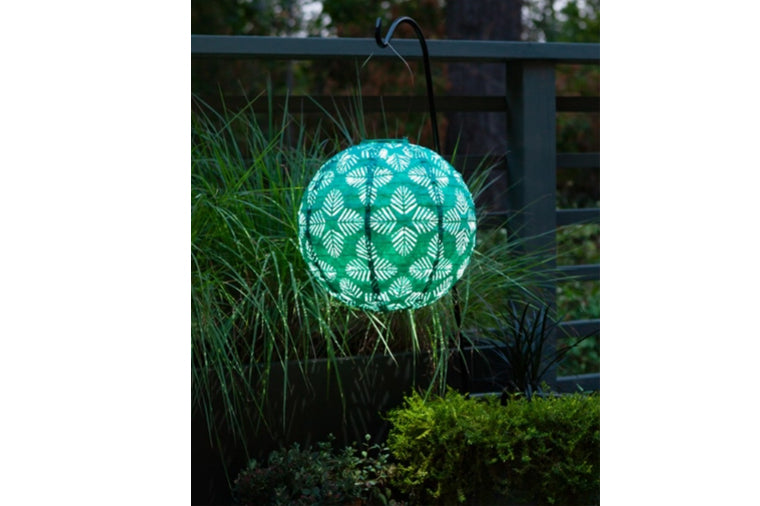 Allsop -  Stella Brights 12" Globe Solar Lantern - Turquoise