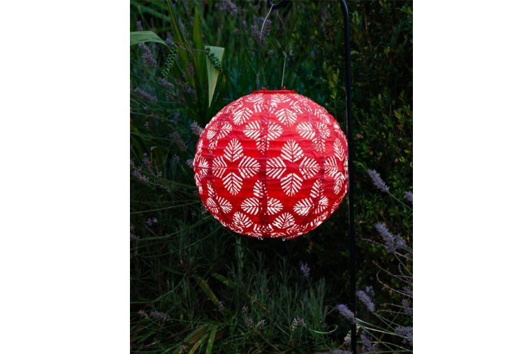 Allsop -  Stella Brights 12" Globe Solar Lantern - Chili