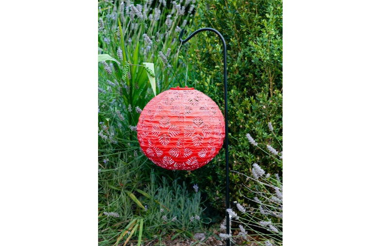 Allsop -  Stella Brights 12" Globe Solar Lantern - Chili
