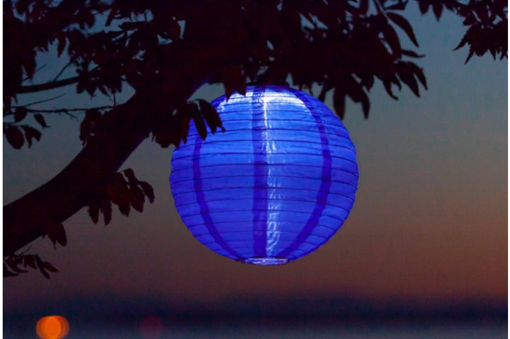 Allsop -  Soji Festival 12" Globe Solar Lantern - Cerulean Blue