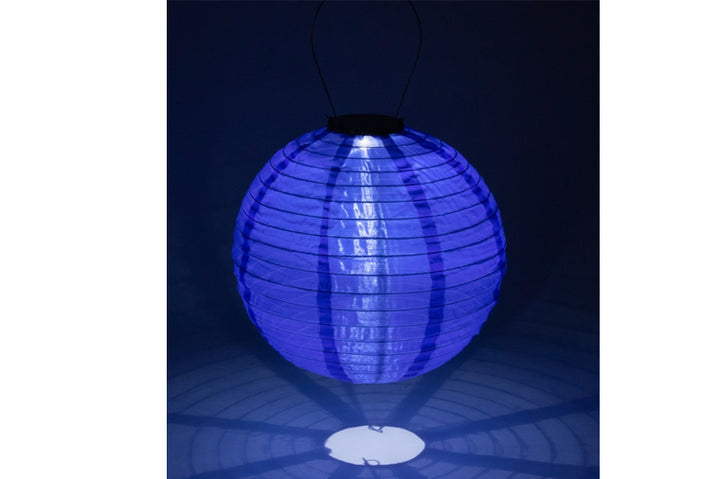 Allsop -  Soji Festival 12" Globe Solar Lantern - Cerulean Blue