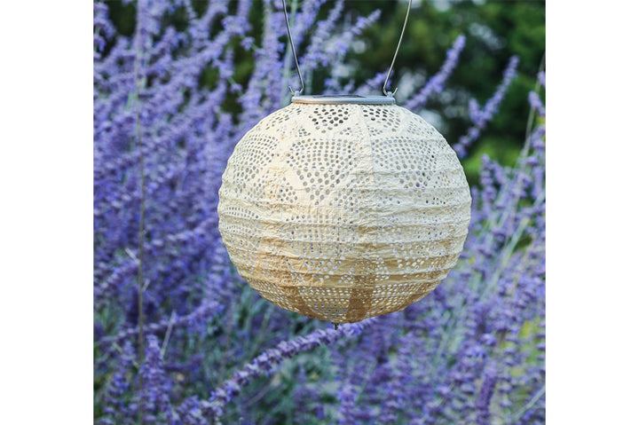 Allsop -  Stella Globe 8" Solar Lantern - Pearl