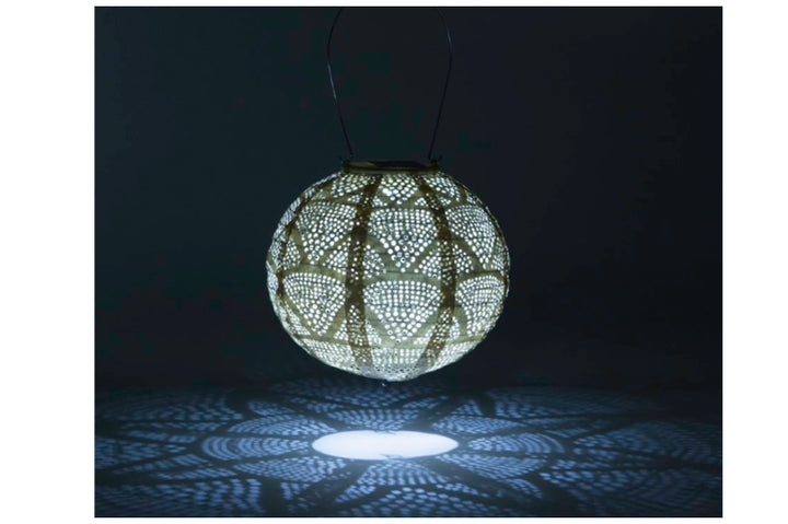Allsop -  Stella Globe 8" Solar Lantern - Pearl