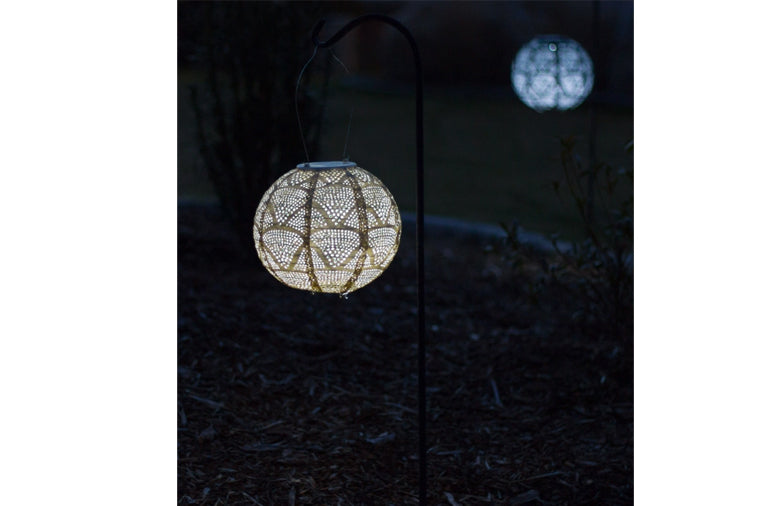 Allsop -  Stella Globe 8" Solar Lantern - Pearl