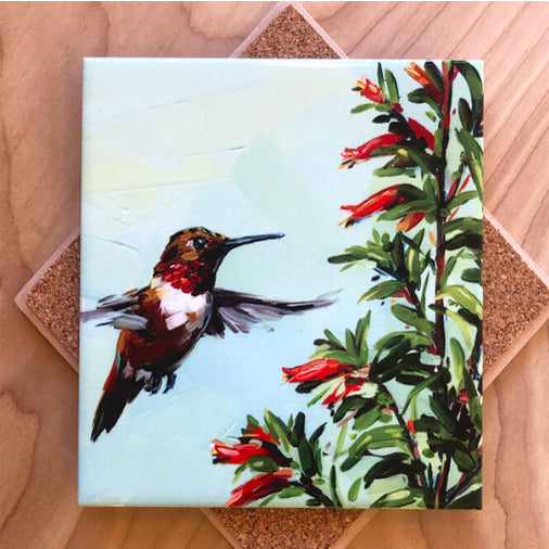 Art By Alyssa - Rufous Hummingbird Trivet
