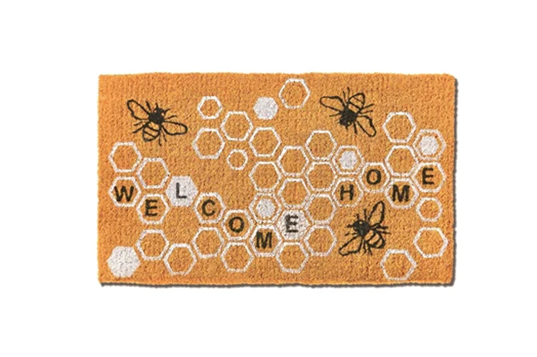 Welcome Home Honeycomb Coir Mat - TAG