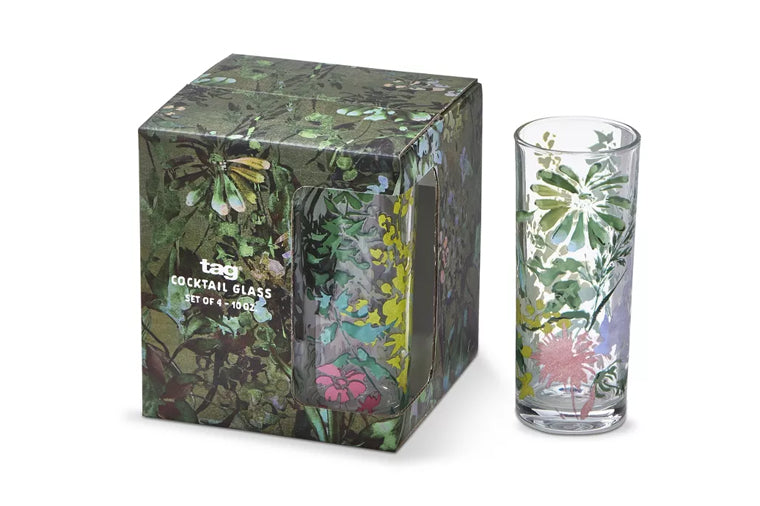 Garden Floral Set/4 Glasses - TAG