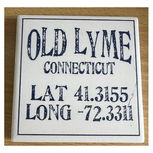 Old Lyme, Connecticut Latitude/Longitude Coaster