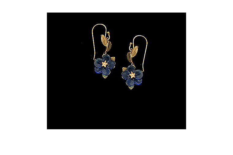 Blue Violet Wire Earring
