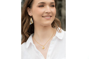 Holly Yashi - Gold/Champagne Plumeria Necklace