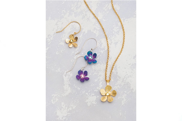 Holly Yashi - Turquoise Plumeria Earrings