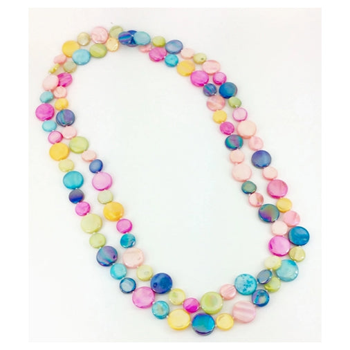 Sea Lily -Pink Confetti Single Strand Mother-of-Pearl Necklace