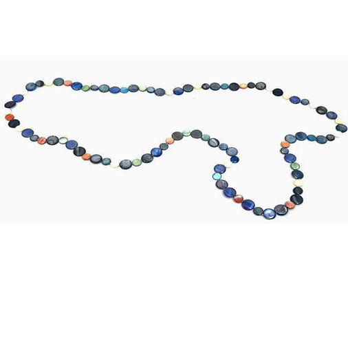 Sea Lily- Navy Fruit Salad Mother of Pearl Necklace