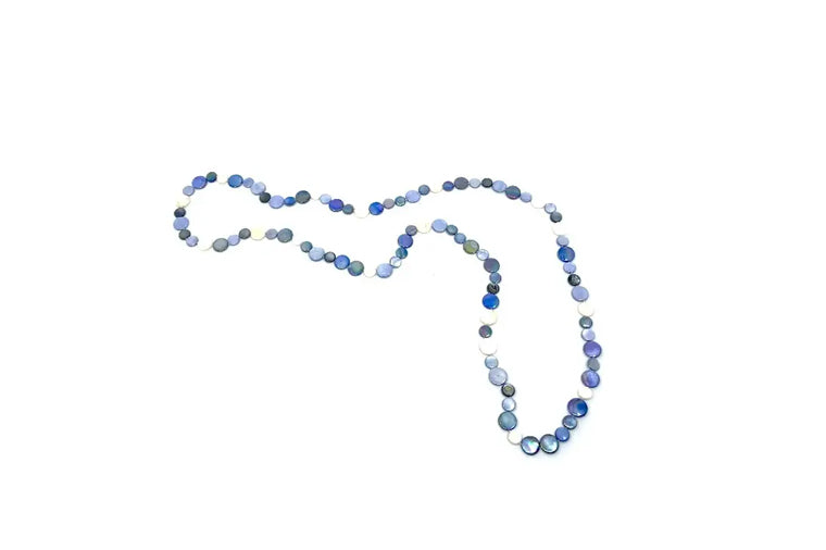 Sea Lily - Midnight Single Strand Mother-of-Pearl Necklace