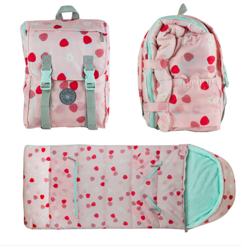 Strawberries & Daisies Sleep-N-Pack: Packable Sleeping Bag