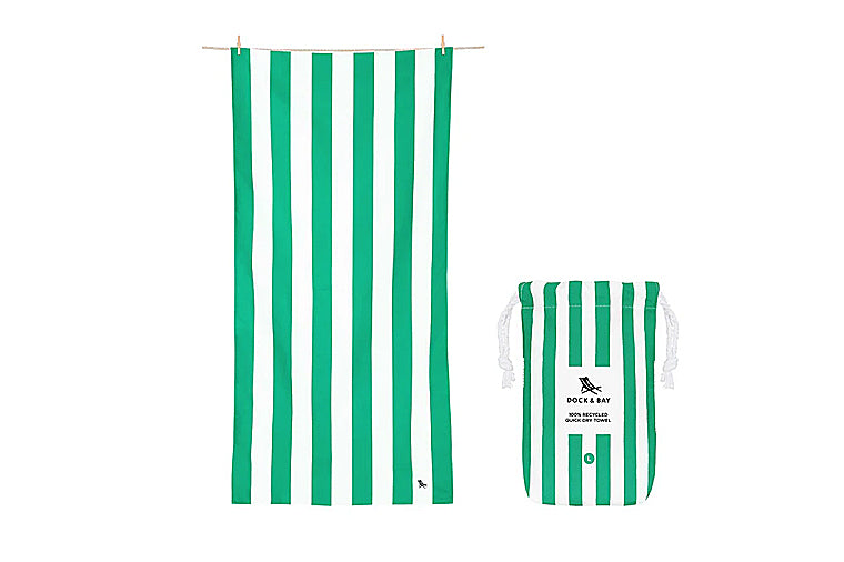 Dock and Bay XL Green Beach Towel