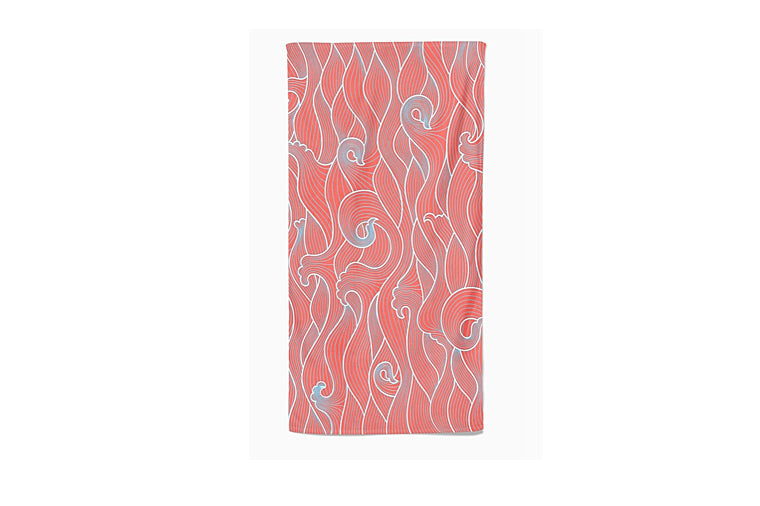 Salt n Rays -Peach Wave UPF 50+ Wrap/ Towel