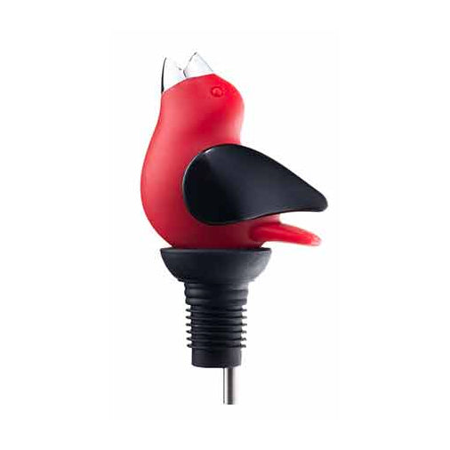 ChirpyTop Wine Pourer, Red/Black