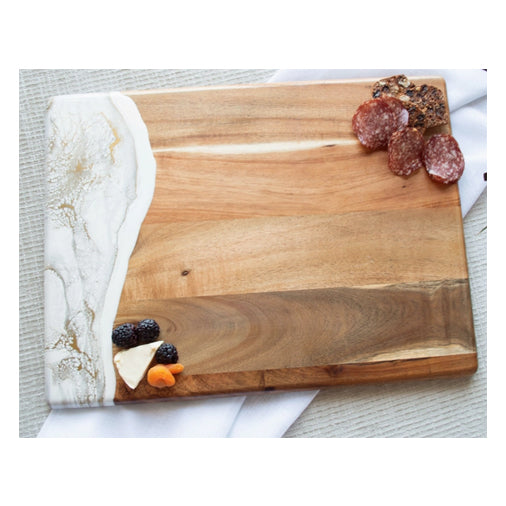 Large Resin Cheese Board- Gold Quartz