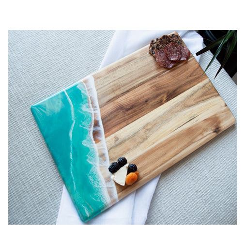 Date Night Resin Board- Caribbean Blue