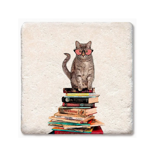 Cat Books Coaster