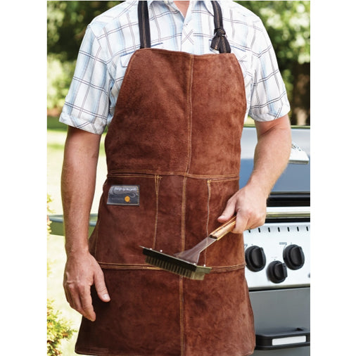 Leather Grill Apron- Brown