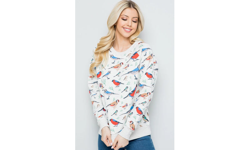 Bird Print Sweatshirt