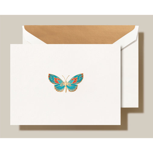 Engraved Butterfly Note Cards - Crane Stationery
